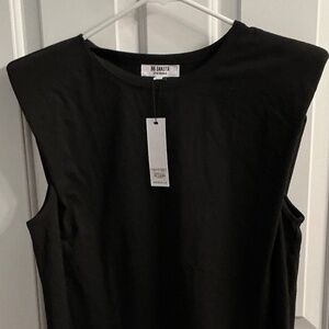 BB Dakota Steve Madden NWT layering black T wide shoulder pads size L